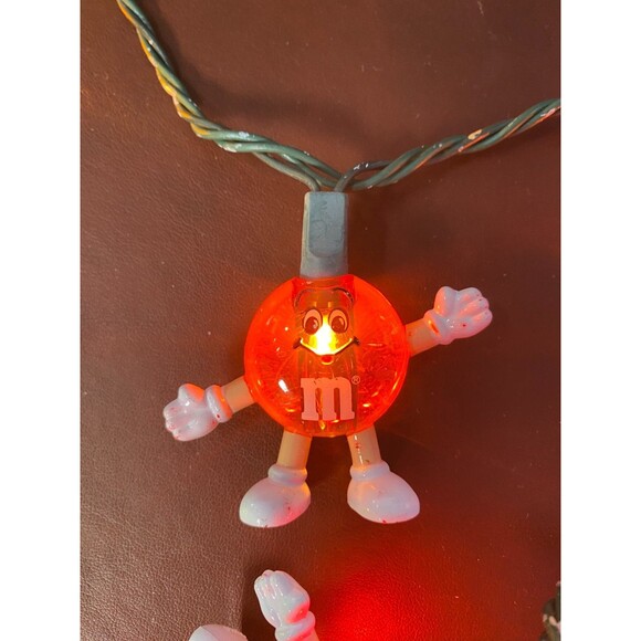 Vintage M&M Brand Happy Lights 20 String Christmas Holiday String Lights Working - Picture 3 of 5